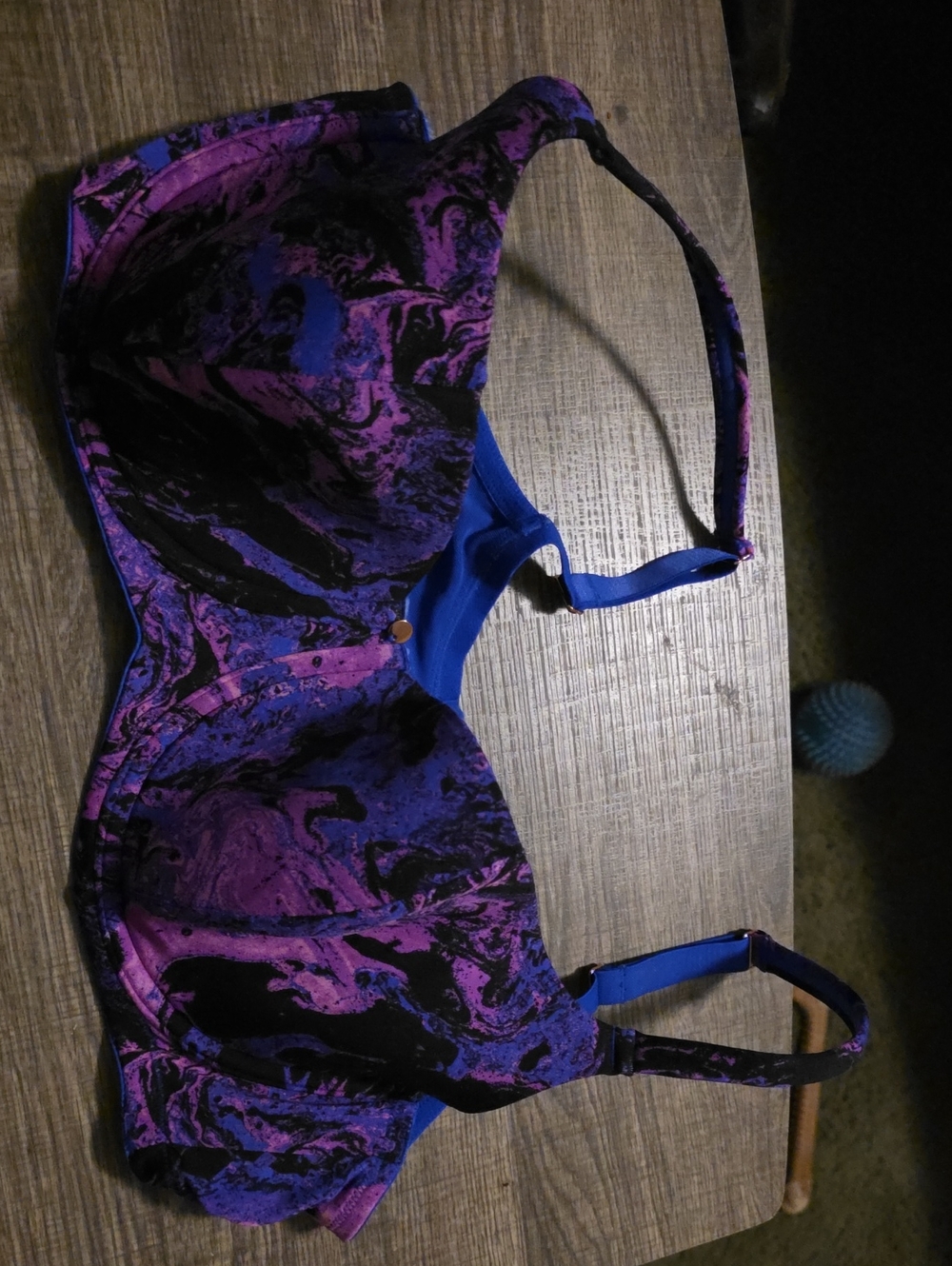 Women’s Purple & Blue Swirl Underwire Bra